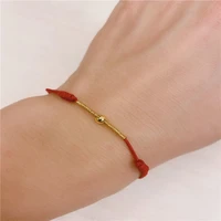 fashion golden rice beads hand woven friendship rope luck bracelets concise style men and women couple bracelet engagement gift