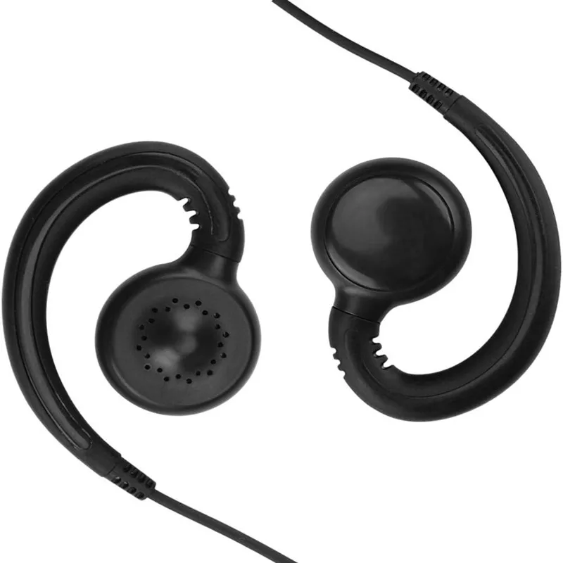 (2 Pcs) C Swivel Headset with Mic PTT Earpiece for Motorola CLP1010 CLP1040 CLP1060 HKLN4487 HKLN4603 Walkie Talkie 2 Way Radio