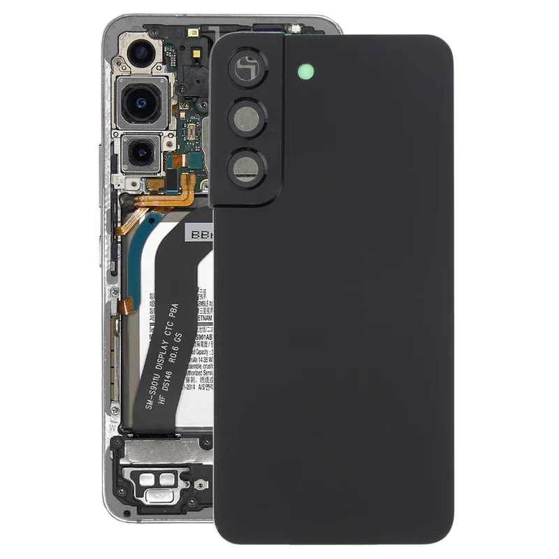 Задняя крышка аккумулятора для Samsung Galaxy S22 5G SM-S901B с крышкой объектива камеры