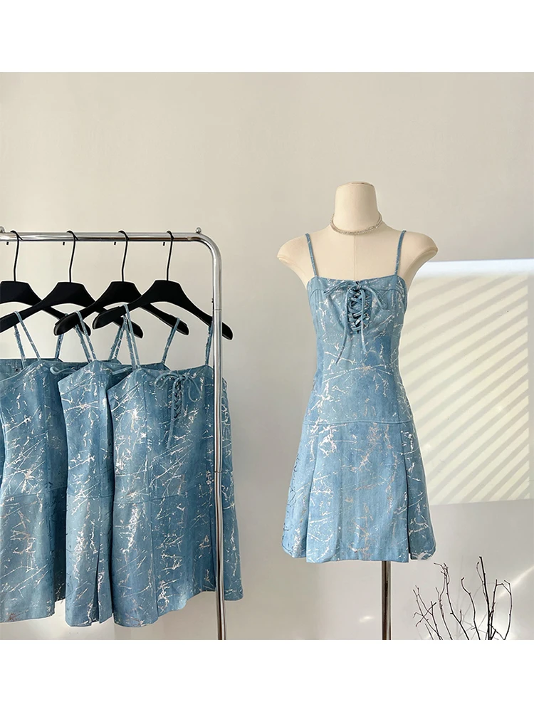 

Женское винтажное платье миди на тонких бретельках, роскошное платье с принтом на завязках, банкетное сексуальное вечернее платье для выпу...