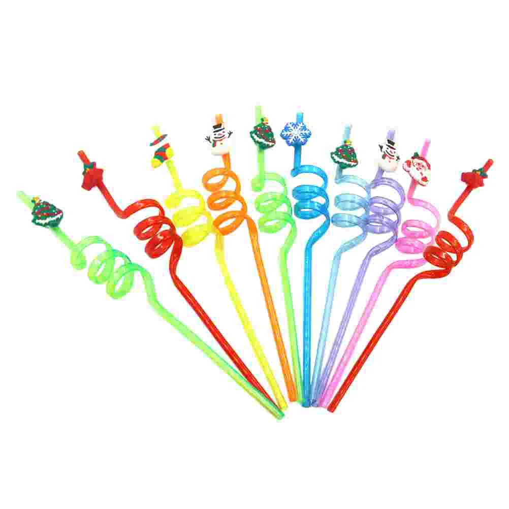 

Straws Christmas Reusable Straw Party Printing Drinkingpaper Baby Shower Decor Holiday Xmas