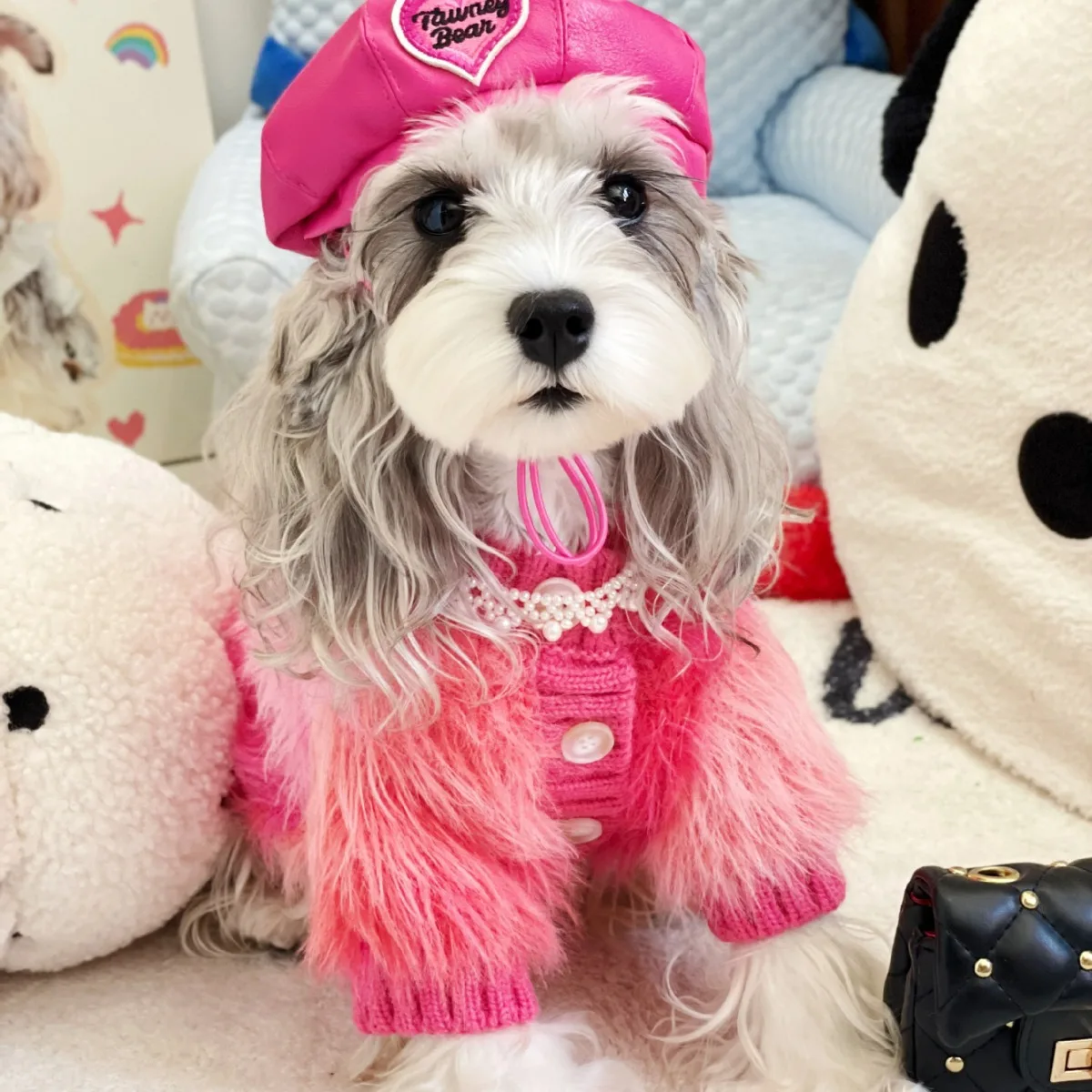 

Dog Clothes Autumn Winter Thickened Aristocratic Gradient Sweater for Shih Tzu Bichon Frise Teddy Maltese Puppy Accesories