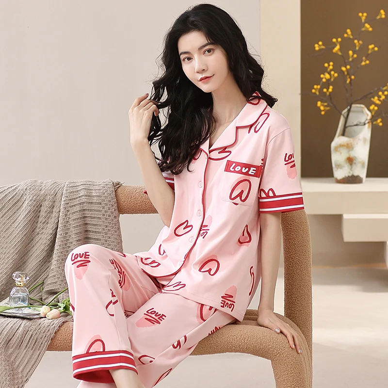 MEIJIAXIN летняя женская пижама из хлопка