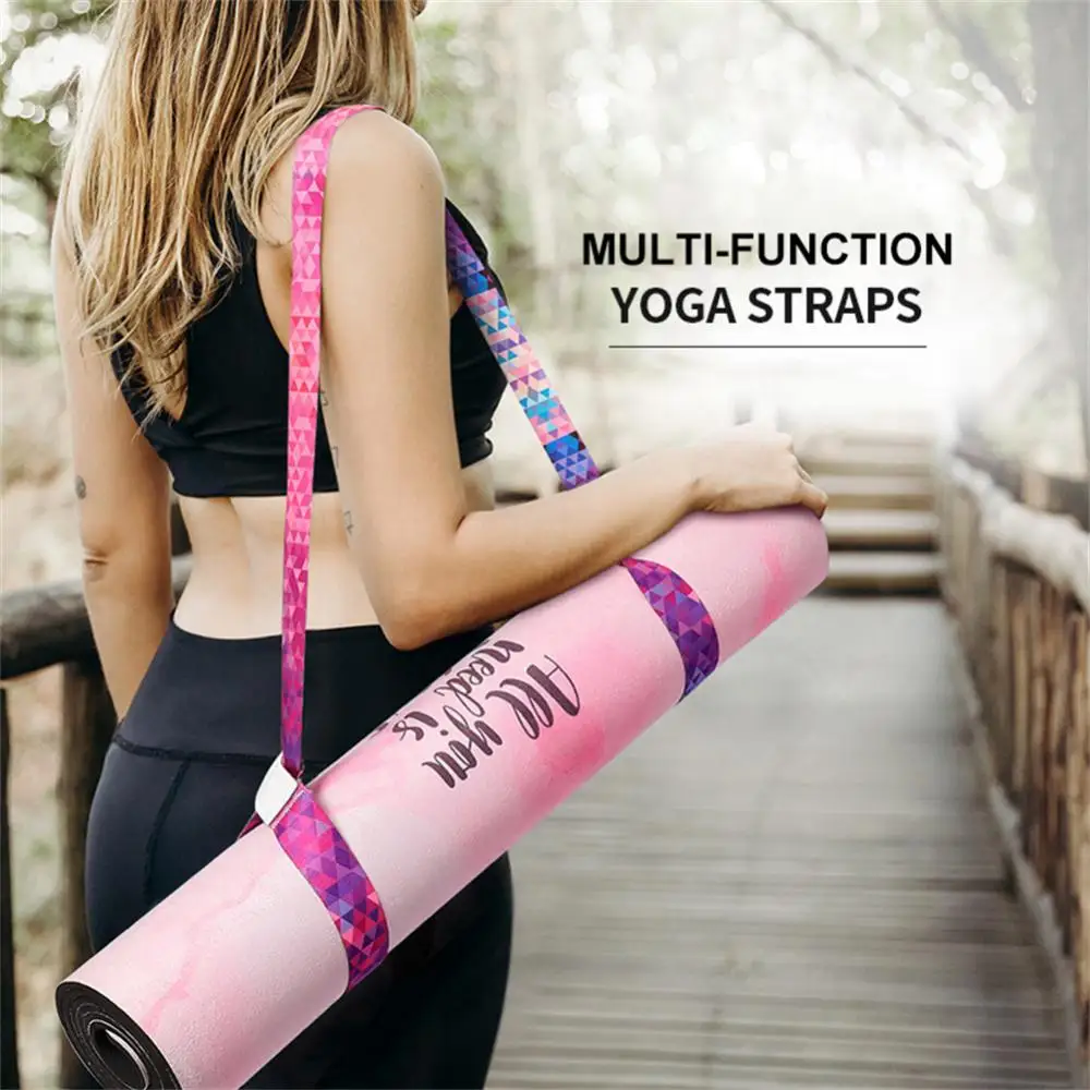 

Yoga Mat Sling Carrier Adjustable Yoga Mat Straps Belt Shoulder Carrier Yoga Straps Exercise Stretch Yoga Belt Fitness Equipment