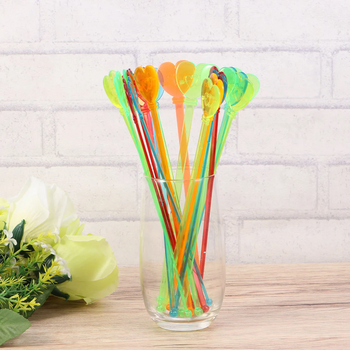

Heart Stirrers, 20pcs Coffee Stirrers Reusable Beverage Stirrers Reusable Stir Sticks