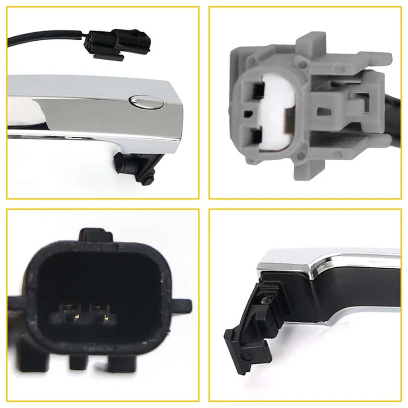 1 пара хромированных пластиковых передних наружных дверных ручек автомобиля