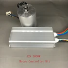 Оптовая продажа, бесщеточный двигатель BLDC комплект для переоборудования электрического велосипеда 72 в 3000 Вт с контроллером 24 МОП-транзистора 50 А для двигателя скутера
