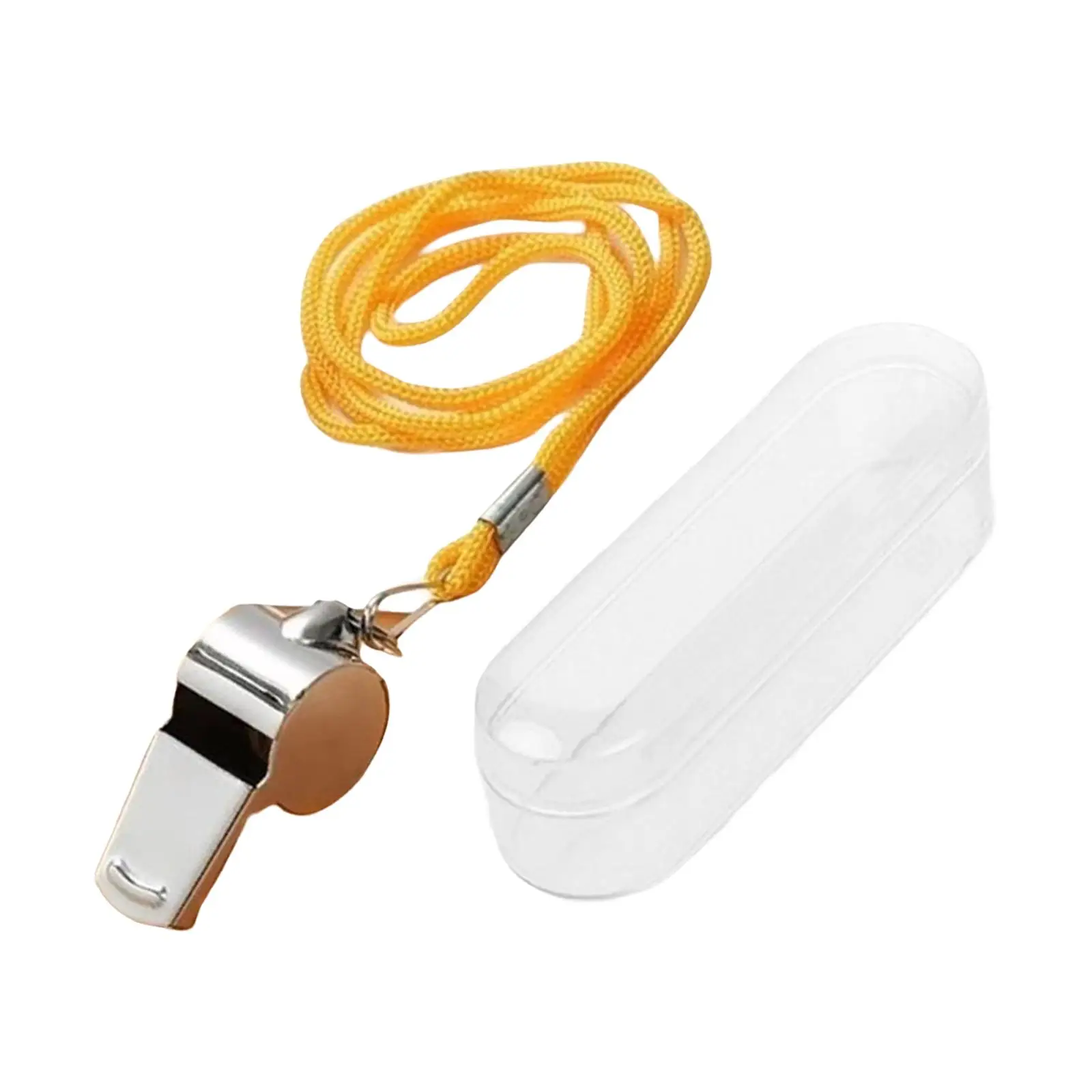 

Stainless Steel Sports Whistles Loud Crisp Sound with Lanyard Metal Whistle for Basketball Volleyball Soccer Training Emergency