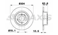 

AE0395 rear brake disc for DISCOVERY RANGE III 304 TD6 mm