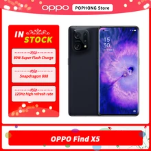 OPPO Find X5 5G Mobile Phone 6.55 Inch 120Hz AMOLED LTPO Flexible Curved Screen Snapdragon 888 Octa Core 80W SuperCharge NFC
