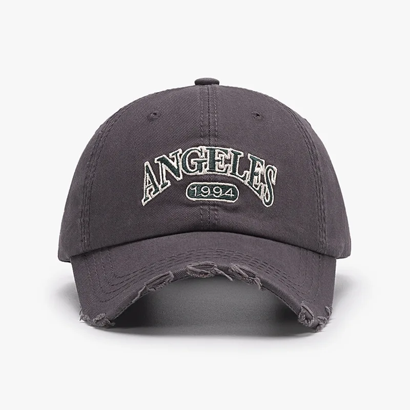 

Korean Outdoor Letter Embroidered Cap in Spring and Autumn, Fashionable, Small and Simple, 1994 Black Baseball Cap