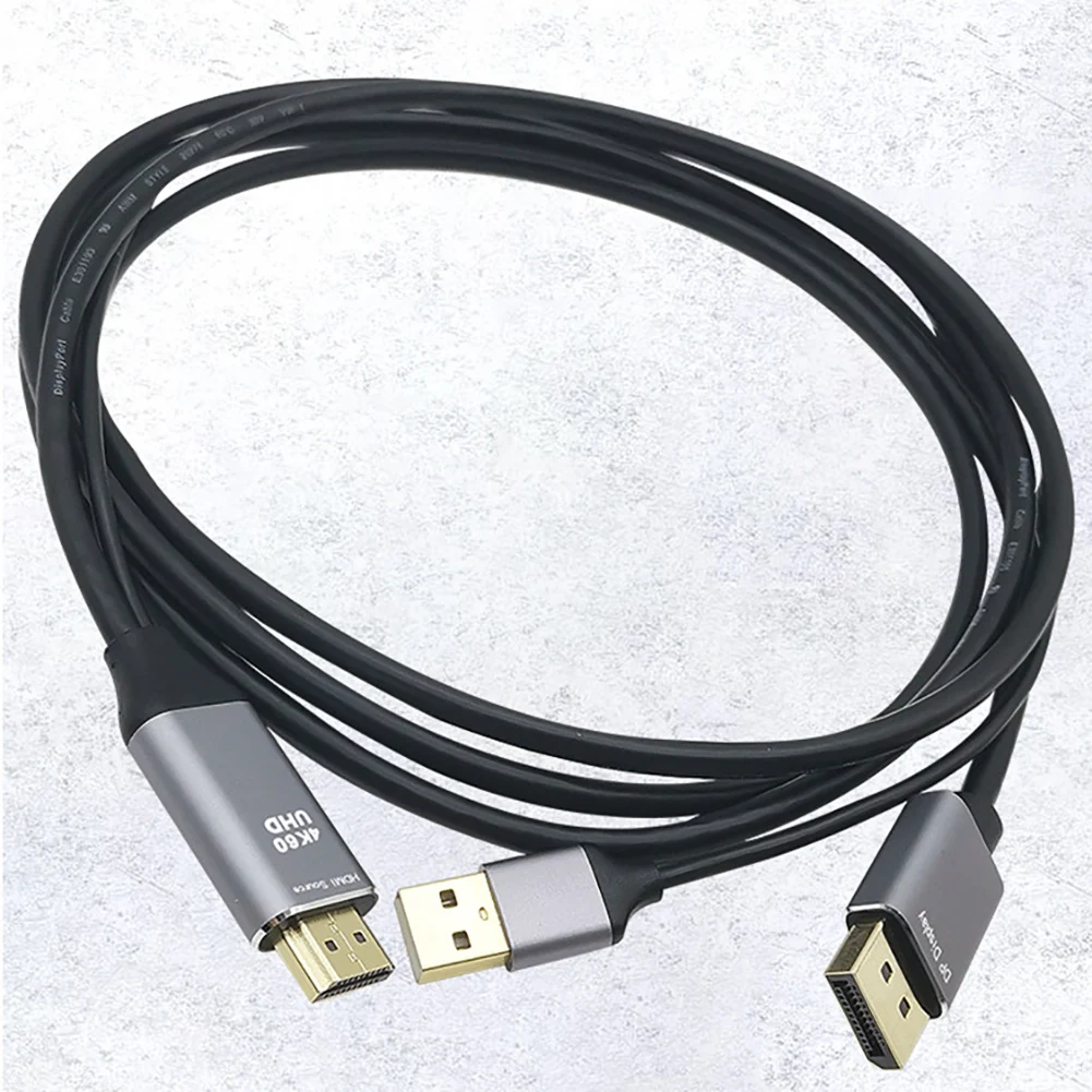 

USB 4K 60 Гц HDMI-совместимый к DP конвертер HD Displayport видео адаптер кабель для PS4 ПК ноутбука соединительный шнур провод