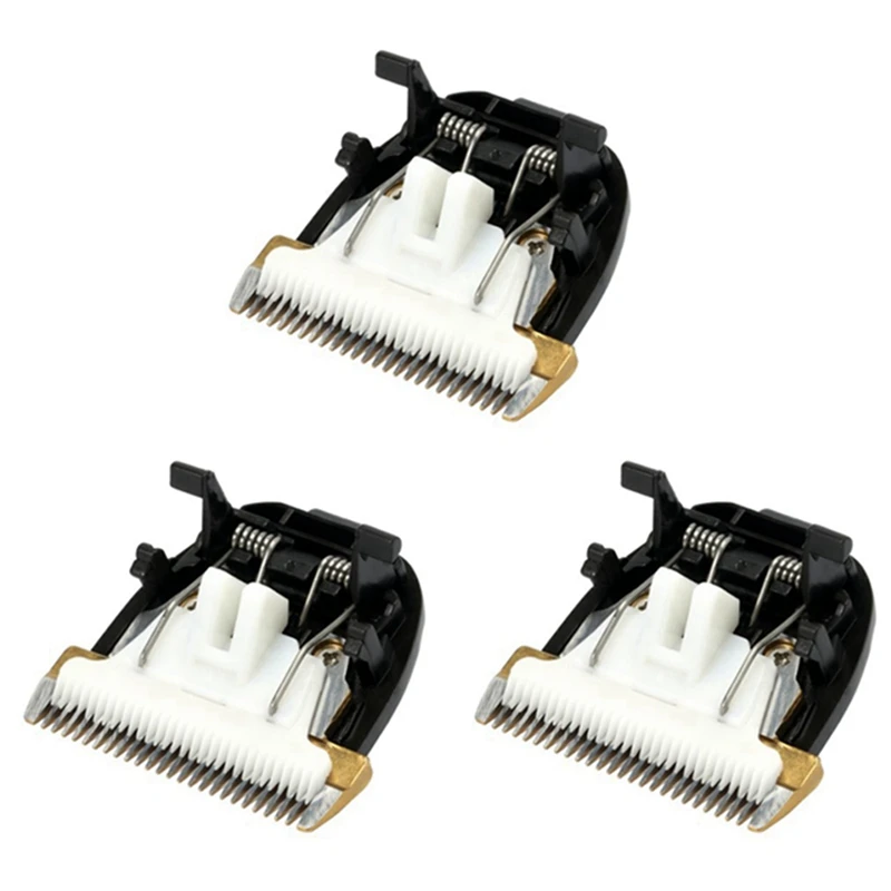 

3X Pet Scissors Electric Hair Clipper Trimmer Dogs Cutting Machine Ceramic Titanium Knife For RFCD-9100 9600
