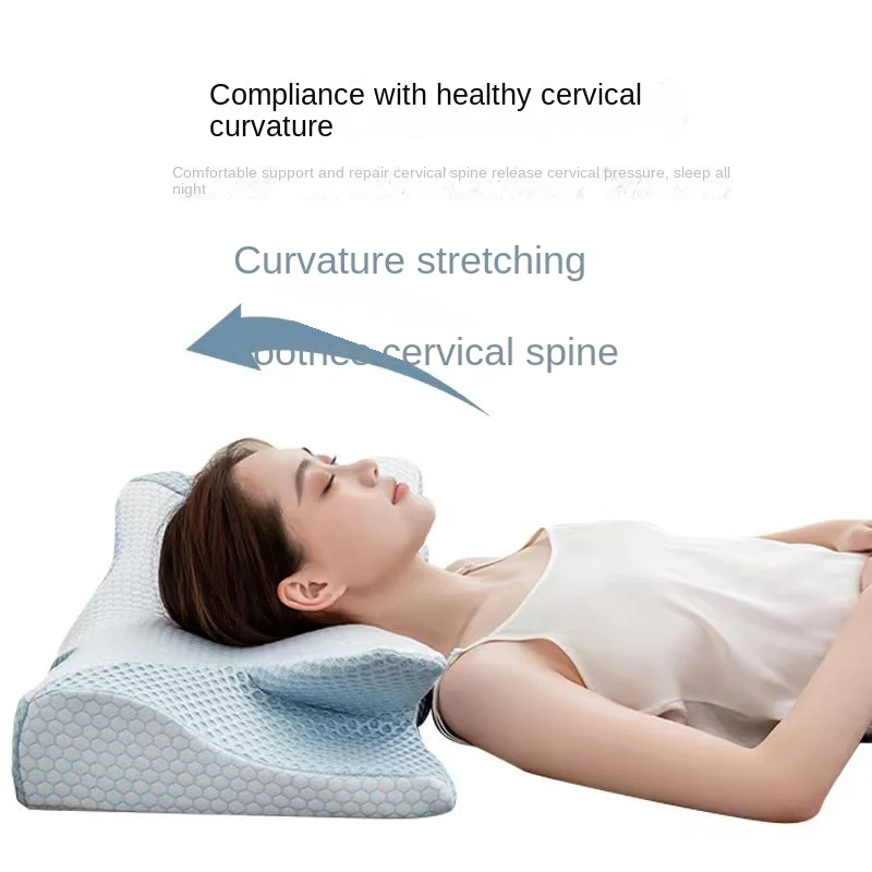 

Graphite gray contour memory foam cervical pillow ergonomic correction neck pain occipital back stomach pillow correction pillow