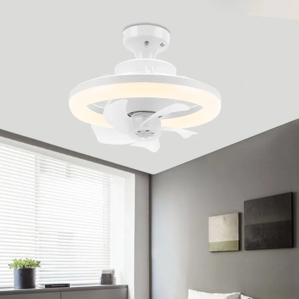 Умный бесшумный потолочный вентилятор E27 с дистанционным управлением и