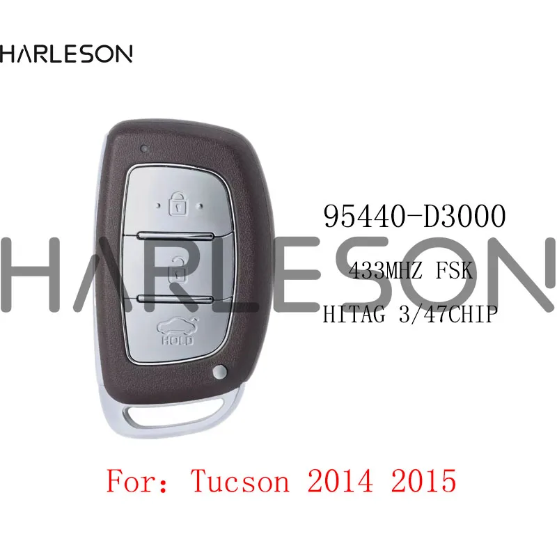 

95440-D3000 Keyless Smart Remote Car Key Fob Come With Emergency Key 433MHz ID47 For Hyundai Tucson 2014 2015