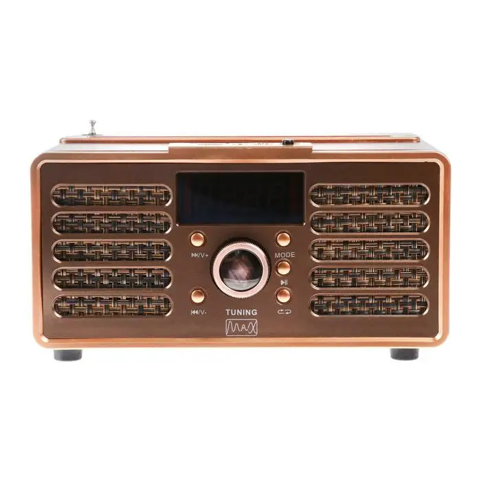 Портативная караоке система MAX MR362 Wood 2х4.5ВТ FM USB BT 1200 мАч | Электроника