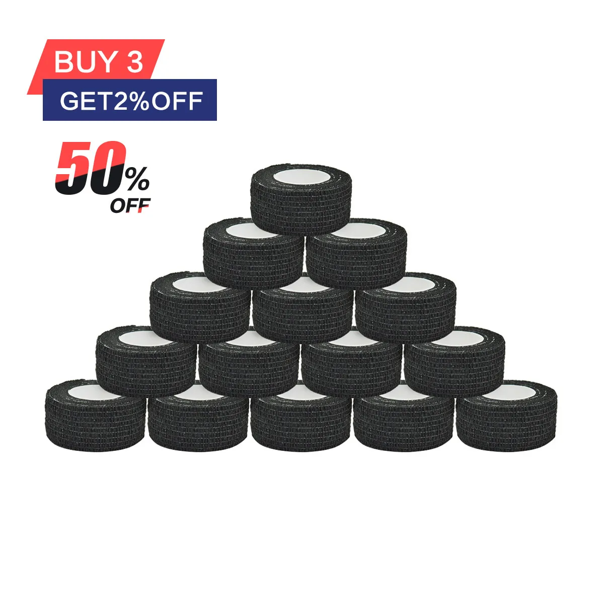 

black Elastic Tattoo Grip Bandage Cover Wraps Tapes Nonwoven Waterproof Self Adhesive Finger Wrist Protection Tattoo Accessories