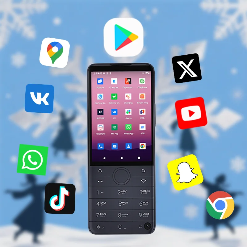 Фото Русский Qin F22 Pro Google Play, Android 12, Smart 4G, сенсорный экран, 4 ГБ + 64 ГБ, MTKG85 №2