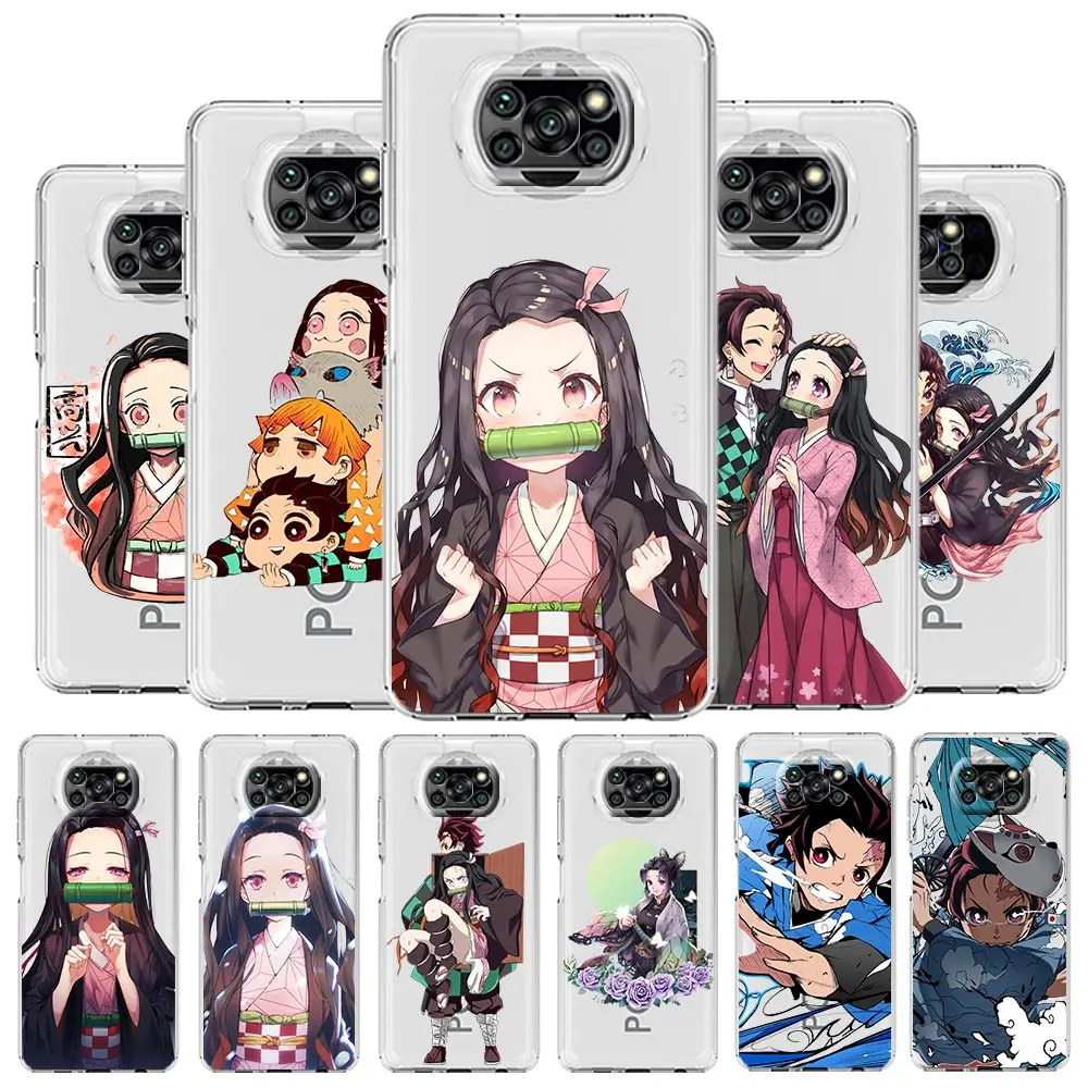 

Demon Slayer ​Kamado Nezuko Phone Case For Xiaomi Poco X3 NFC F3 M3 GT 12 Mi 11 Lite 5G Ultra 11T 11X Pro 11i 12X Silicone Cover