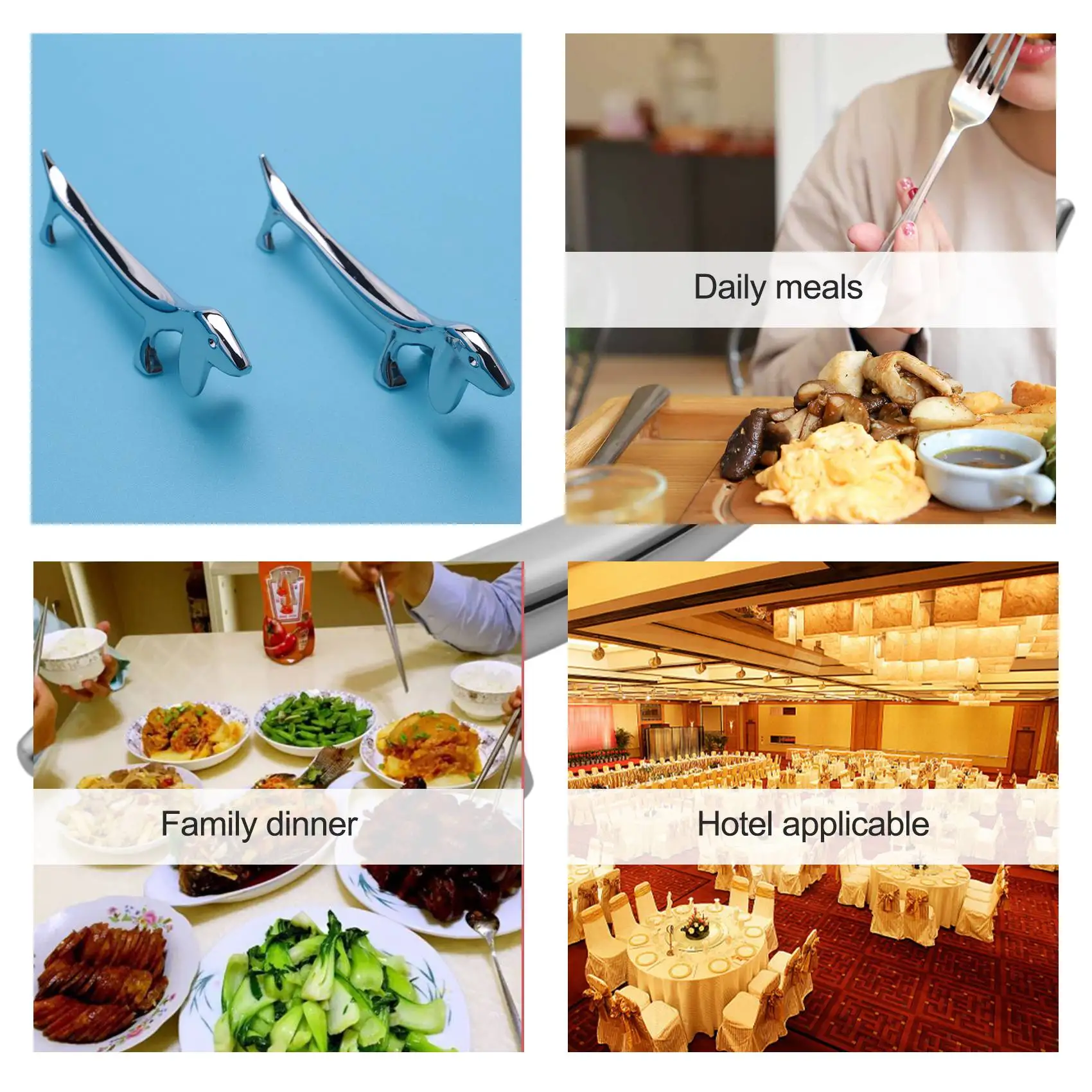 6 шт. подставка для палочек еды держатель маленьких собак такса вилка из