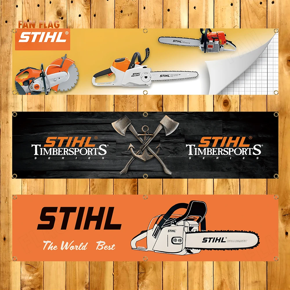60x240 см Stihl инструмент баннер флаг логотип бензопилы Полиэстер Печатный