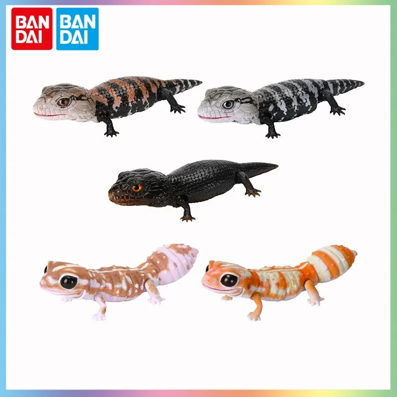Оригинальная Bandai Gashapon большая биологическая карта геккон ящерица синий язык