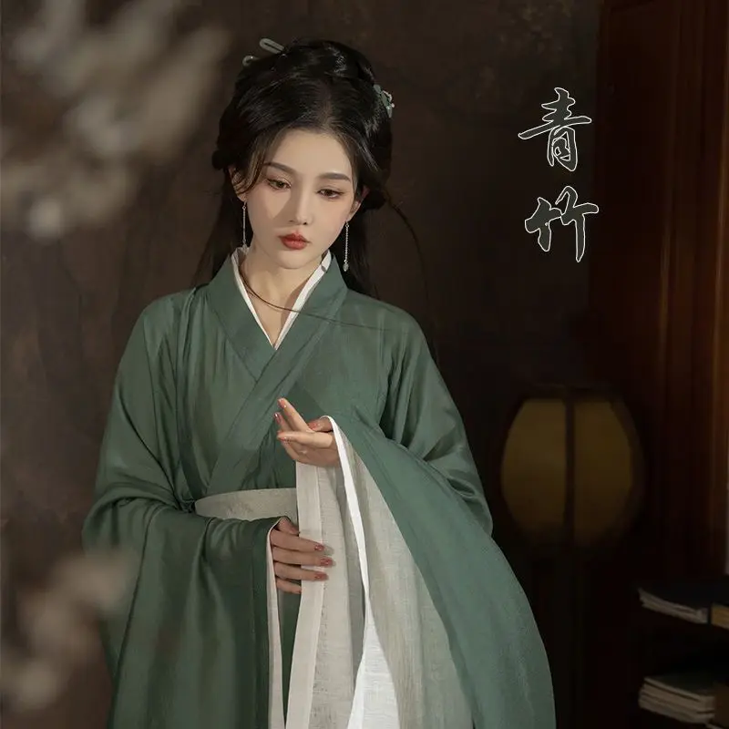 Женское платье Hanfu женский костюм в старинном стиле для косплея летний с зеленой