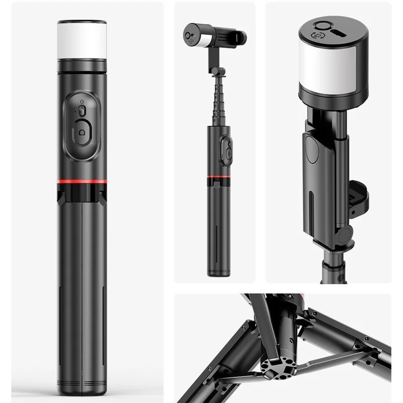 Selfie Stick Tripod Camera Grip Phone Insta 360 Selfie Stick Telescopic Pole Wireless Bluetooth Selfie Stick Fill Light Hot Sale enlarge