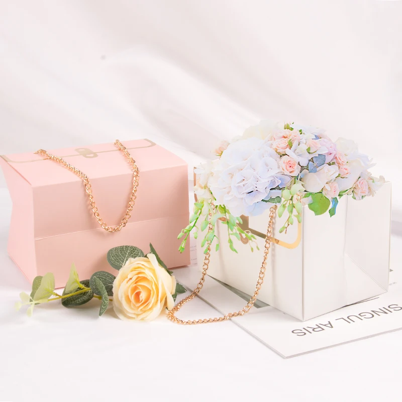 Портативная Подарочная коробка для цветов на свадьбу День матери подарочные