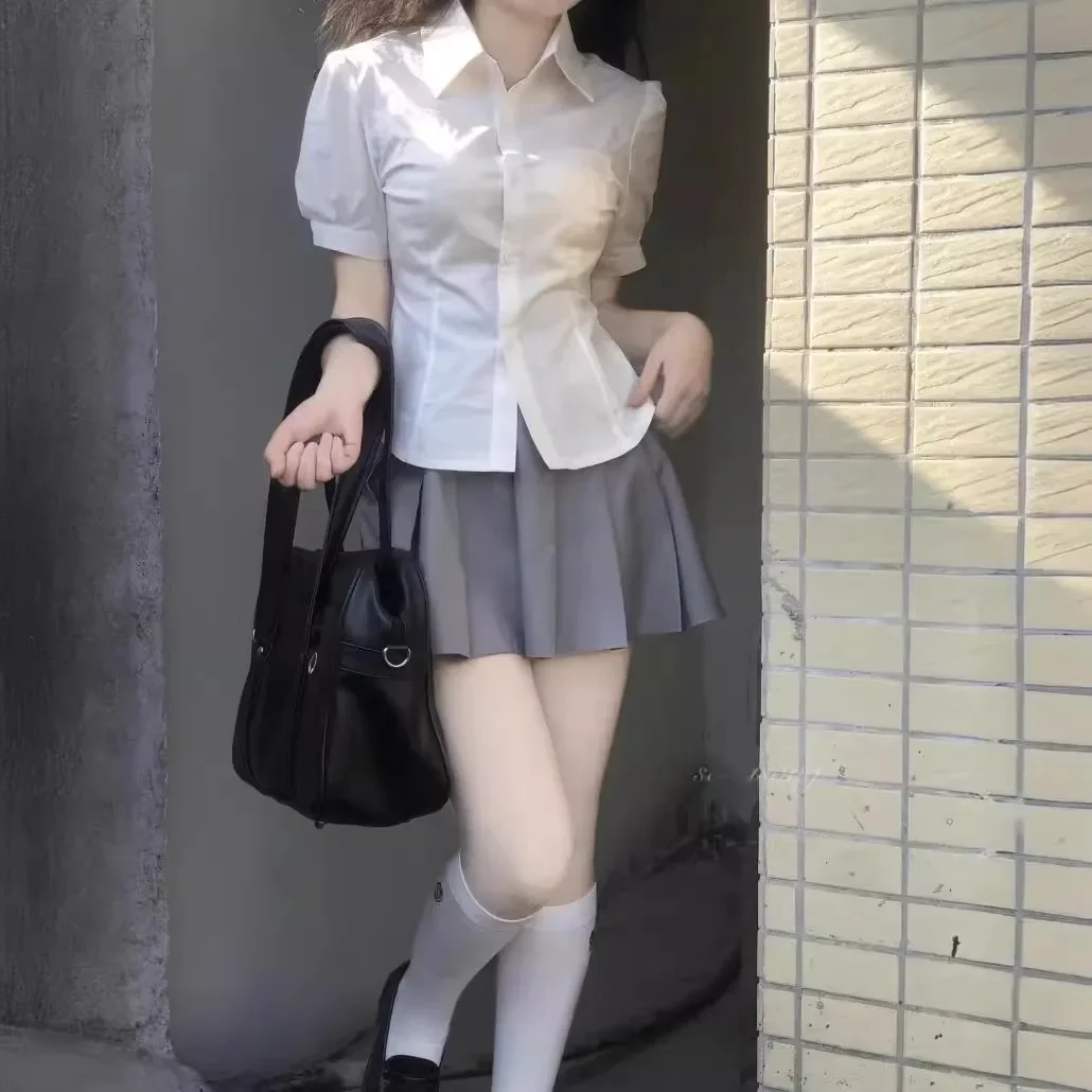 Оригинальная униформа Jk в консервативном стиле женская рубашка с коротким