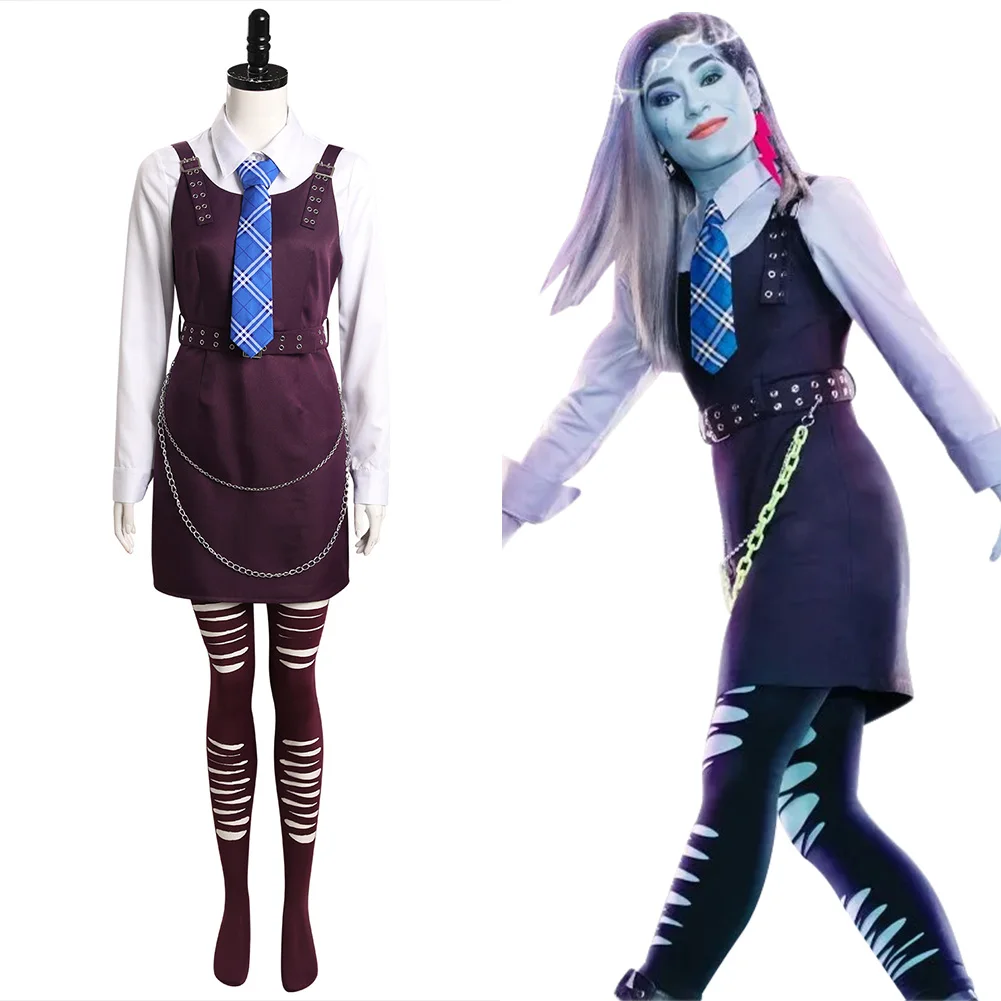 Monster Cosplay High Frankie Stein Cosplay Costume Dress Outfits Halloween Carnival Suit