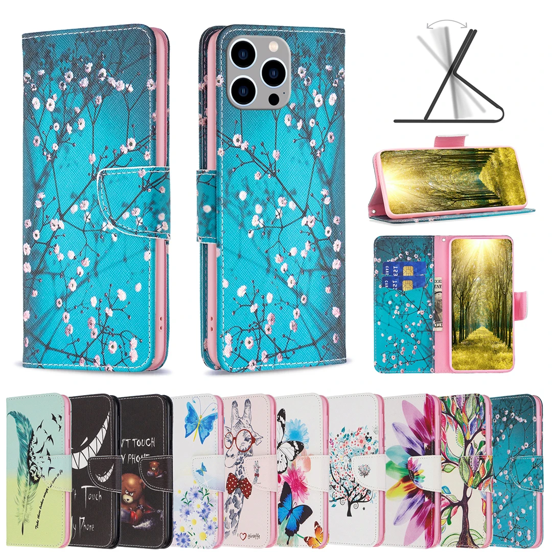 

Кожаный чехол-бумажник для iPhone 14 13 12 11 Pro Max XS Max XR X 8/7 Plus