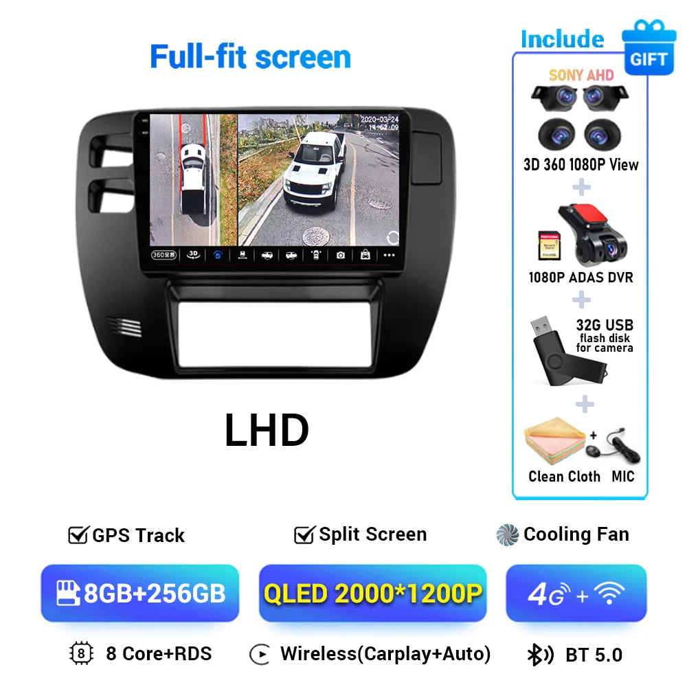 

Автомагнитола Android 14, для Nissan Patrol 1997 1998 1999 2000 2001 2002 2003 2004 2005 LHD/RHD GPS-навигация, мультимедийное авторадио