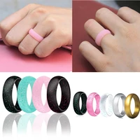 clothing accessories pearl powder ring punk classic ring 5 7mm silicone ring silicone wedding ring nice durable rings
