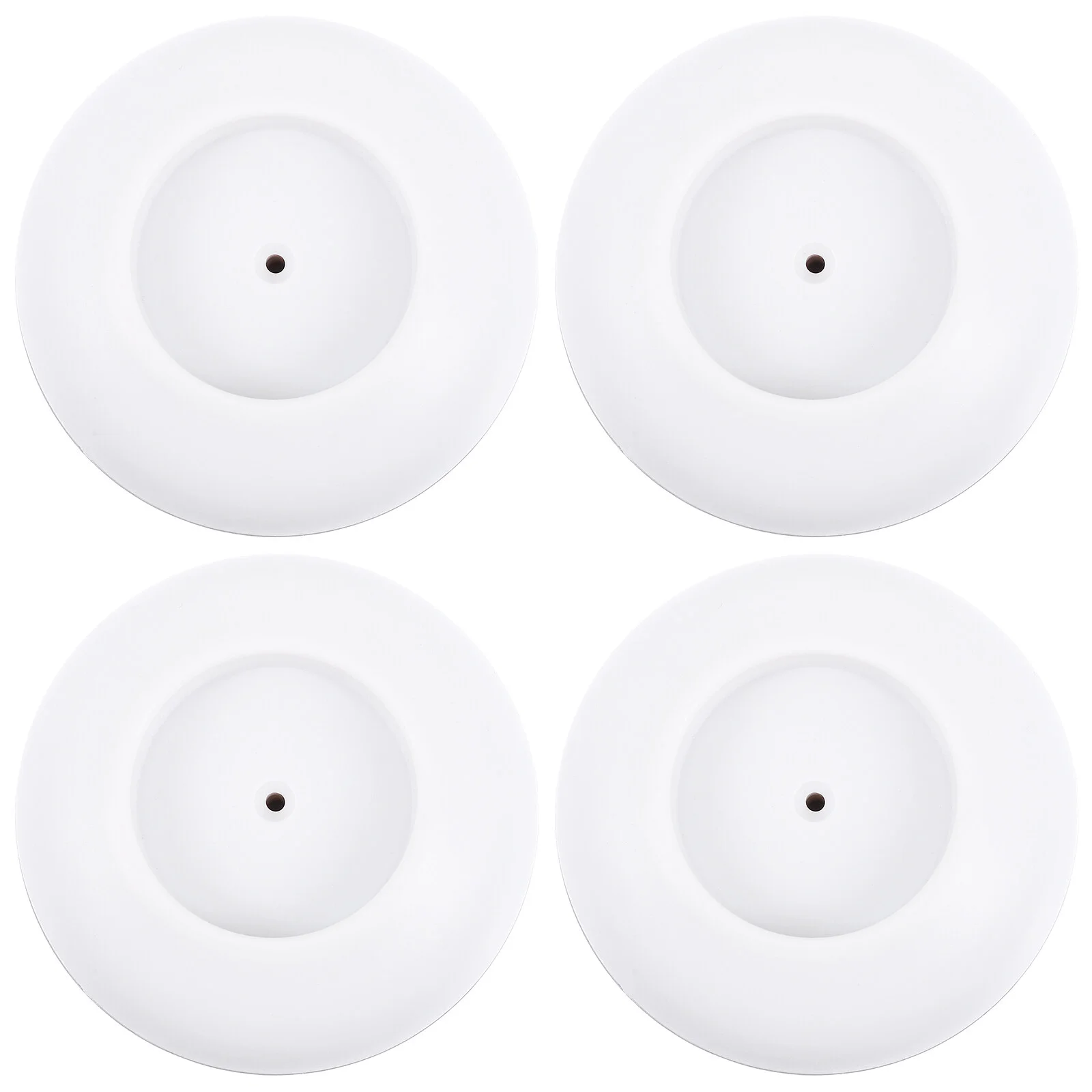 

4 Pcs Kid Playpen Wall Pad Guardrail Parts Safety Gate Mat Mask Round Protective White Plastic Accessory