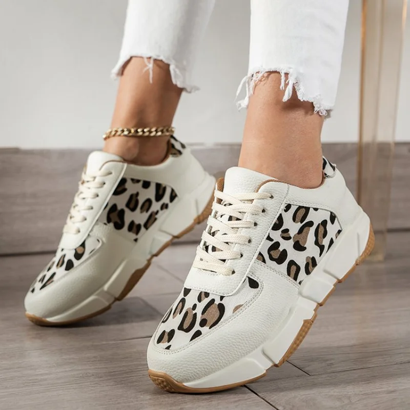 

Platform Sneakers Women Low-top Leopard Wedge Shoes Woman Women's Casual Sports Shoes Designer Shoes Shoes for Women