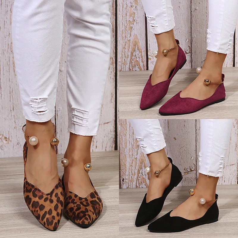 

2022 New Tennis Female Fashion Women's Casual Single Shoes Breathable Slip-on Flat Round Toe Leopard Outdoor Loafers Peas Shoes
