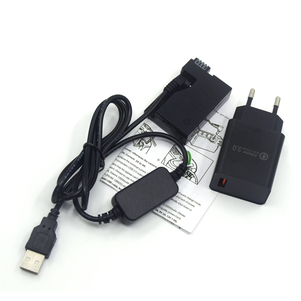 Зарядное устройство USB QC3.0 18 Вт + кабель адаптера питания искусственная батарея