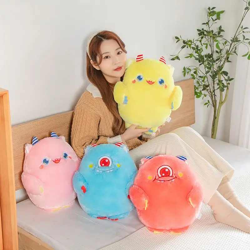 

40cm New Fluffy Big Eyes Monster Plush Toy Soft Cute Ghost Stuffed Doll Sleeping Pillow Sofa Cushion Children's Birthday Gift