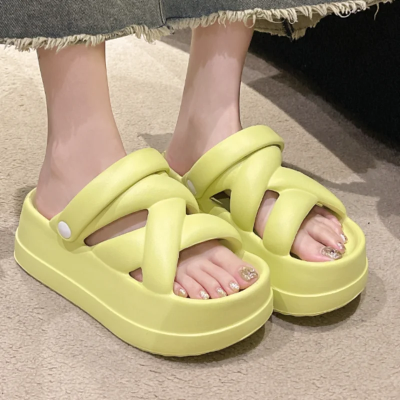 

Sandals Women 2023 Summer New Fashion Lightweight Platform Sandals Female Open Toed Outdoor Non-Slip Shoes Sandalias Mujer