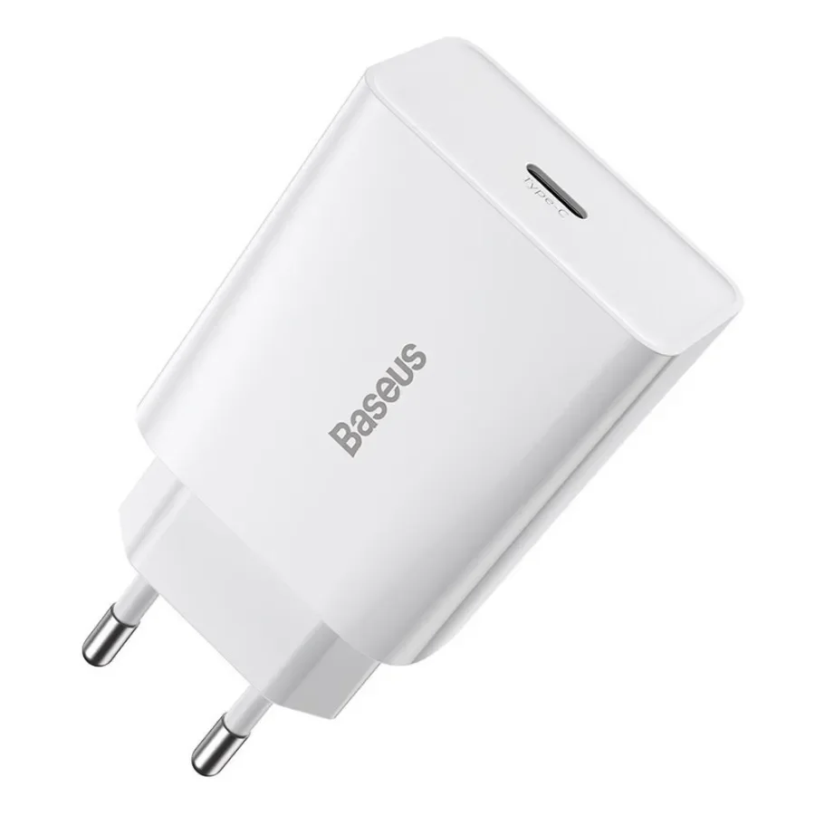 

Сетевое зарядное устройство Baseus Speed Mini Quick Charger Type-C 20W (EU) White (CCFS-SN02)