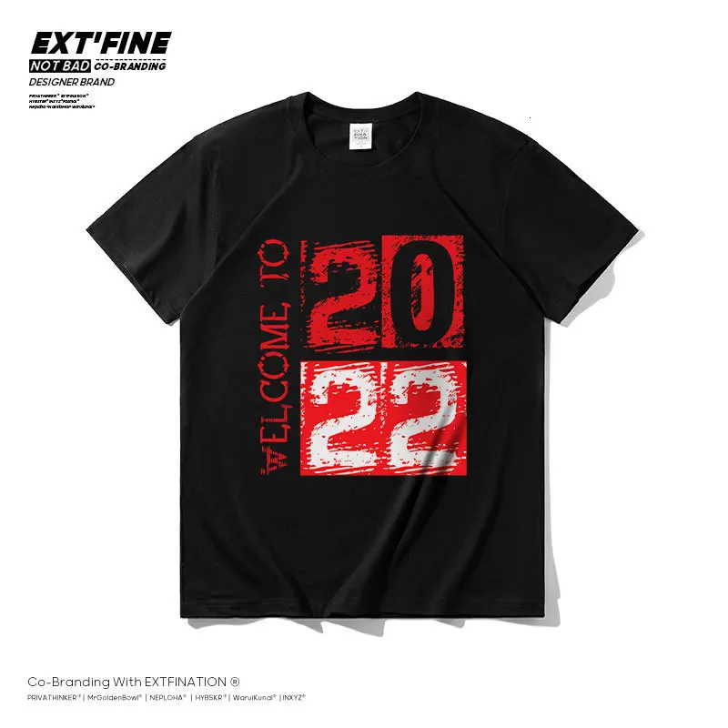 ExtFine Новинка лета 2022 мужские футболки хлопковые топы в стиле хип-хоп классические