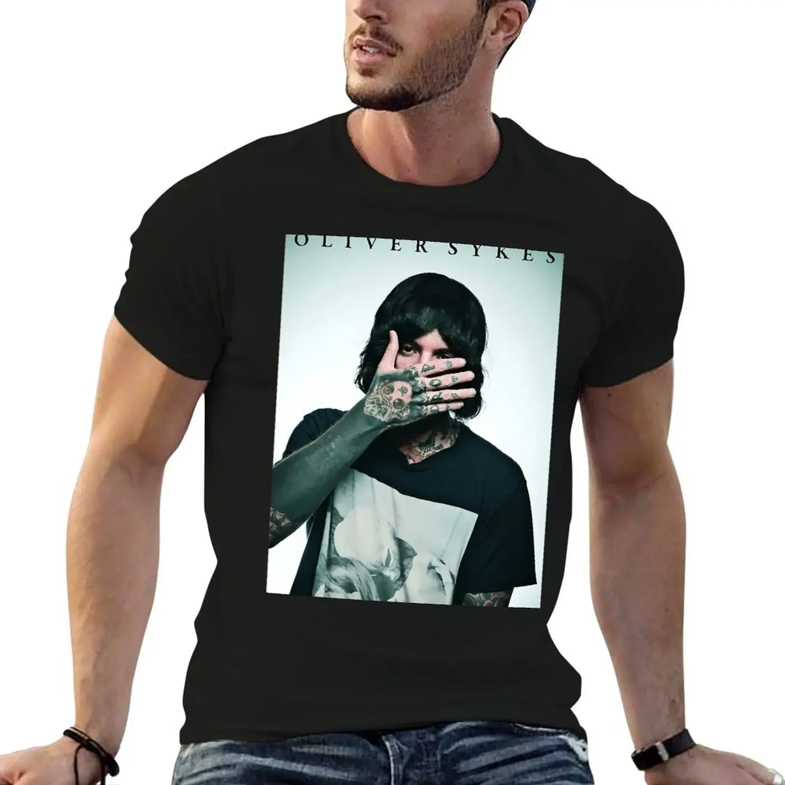 Футболка BEST MERCH / OLIVER SYKES роскошные дизайнерские забавные футболки роскошная