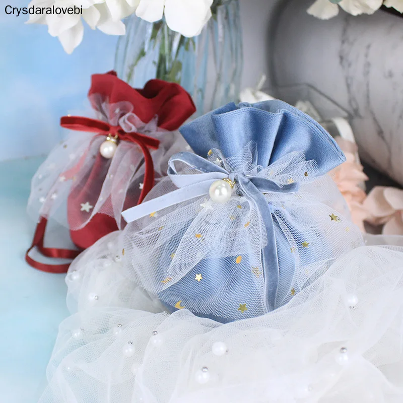 

10pcs Flannel Gift Bags with Drawstring for Wedding Packaging Favor Baby Shower Candy bags Party gifts for guests Cotton bag