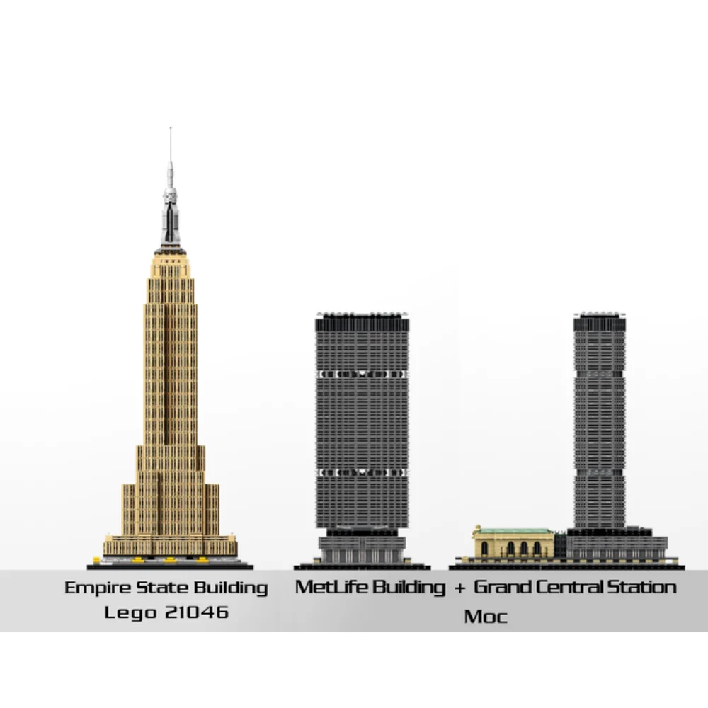 Детский конструктор 1848 шт. MetLife Building / Pan Am масштаб 1:800 от SPBrix PDF инструкции модель