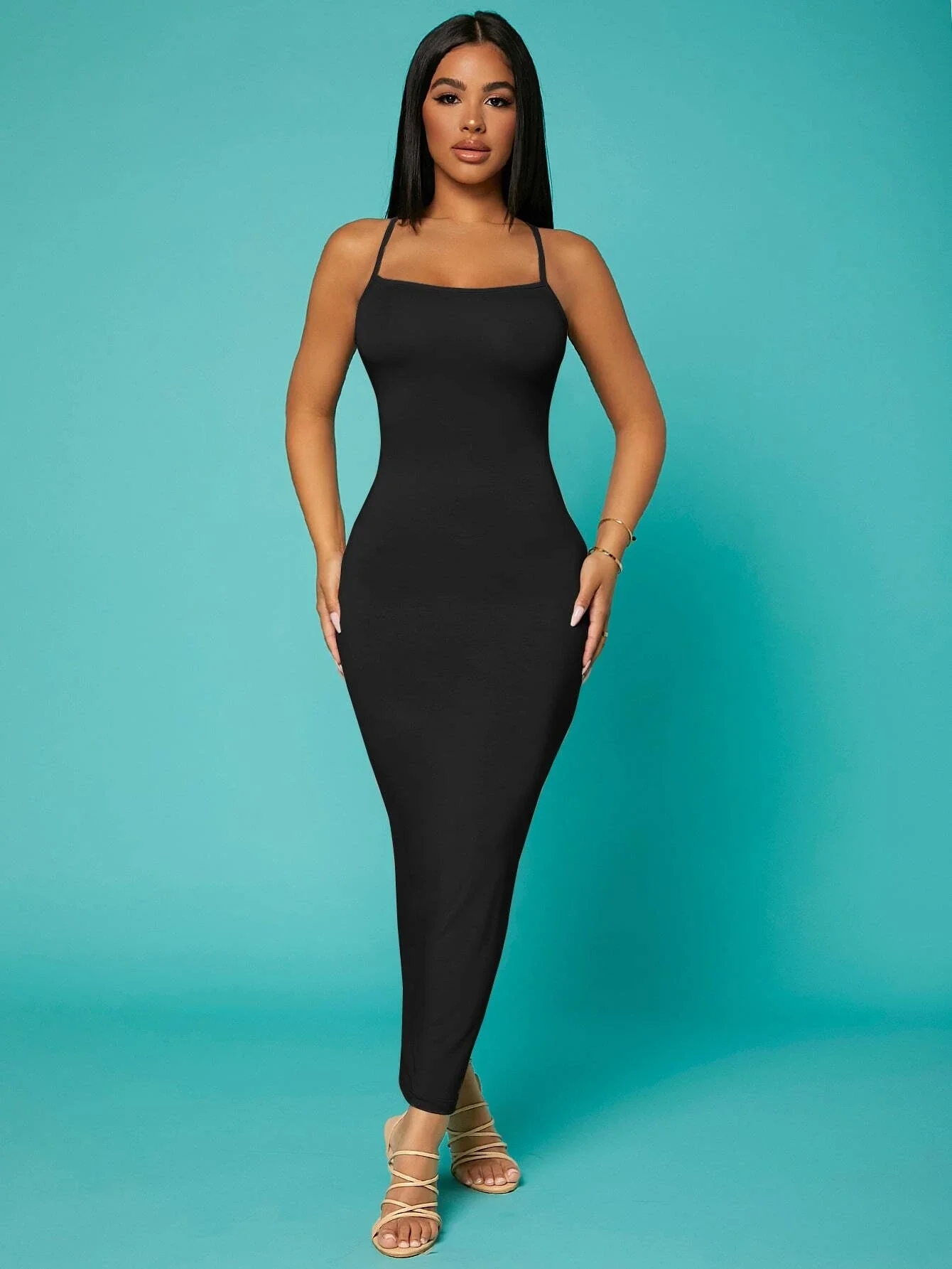 

2022 Summer Sexy Halter Cut Out Bandage Maxi Dress for Women Sleeveless Backless Outfits Party 2 Piece Dresses Set