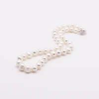 hoozz p best selling white natural pearl necklace freshwater cultured 8 9mm sizefree shipping for women gift