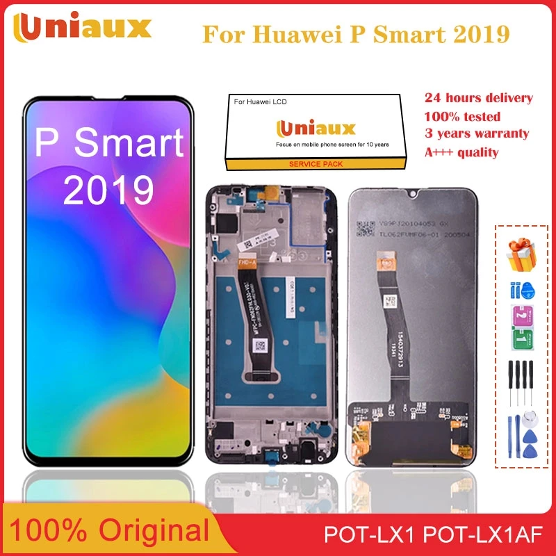 Оригинальный дисплей 6,21 дюйма для Huawei P Smart 2019 Φ L21 LX3, ЖК-дисплей, сенсорный экран, дигитайзер для Huawei Enjoy 9S, замена экрана