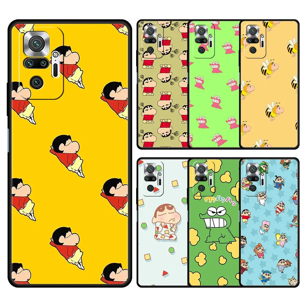 

Милый мультяшный чехол для телефона Crayon Shin-chan для Xiaomi Redmi Note 11 10 9 8 Pro 11S 10S 9S 7 8T 9T 9A 8A 9C K40 Gaming 11T
